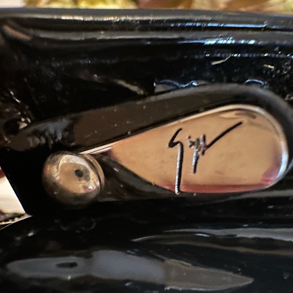 Giuseppe Zanotti Clutch Handbag Purse Black Crocodile Texture Authentic Rare - Picture 5 of 9